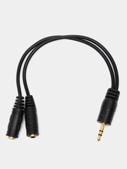 Разветвитель Jack 3,5 (3 pin) вилка - 2  Jack 3,5 (3 pin) розетка, длина 0,15 м.