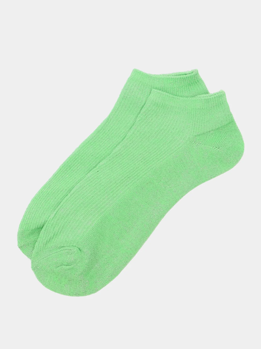 Зеленый носки женские блестящие короткие 36-41