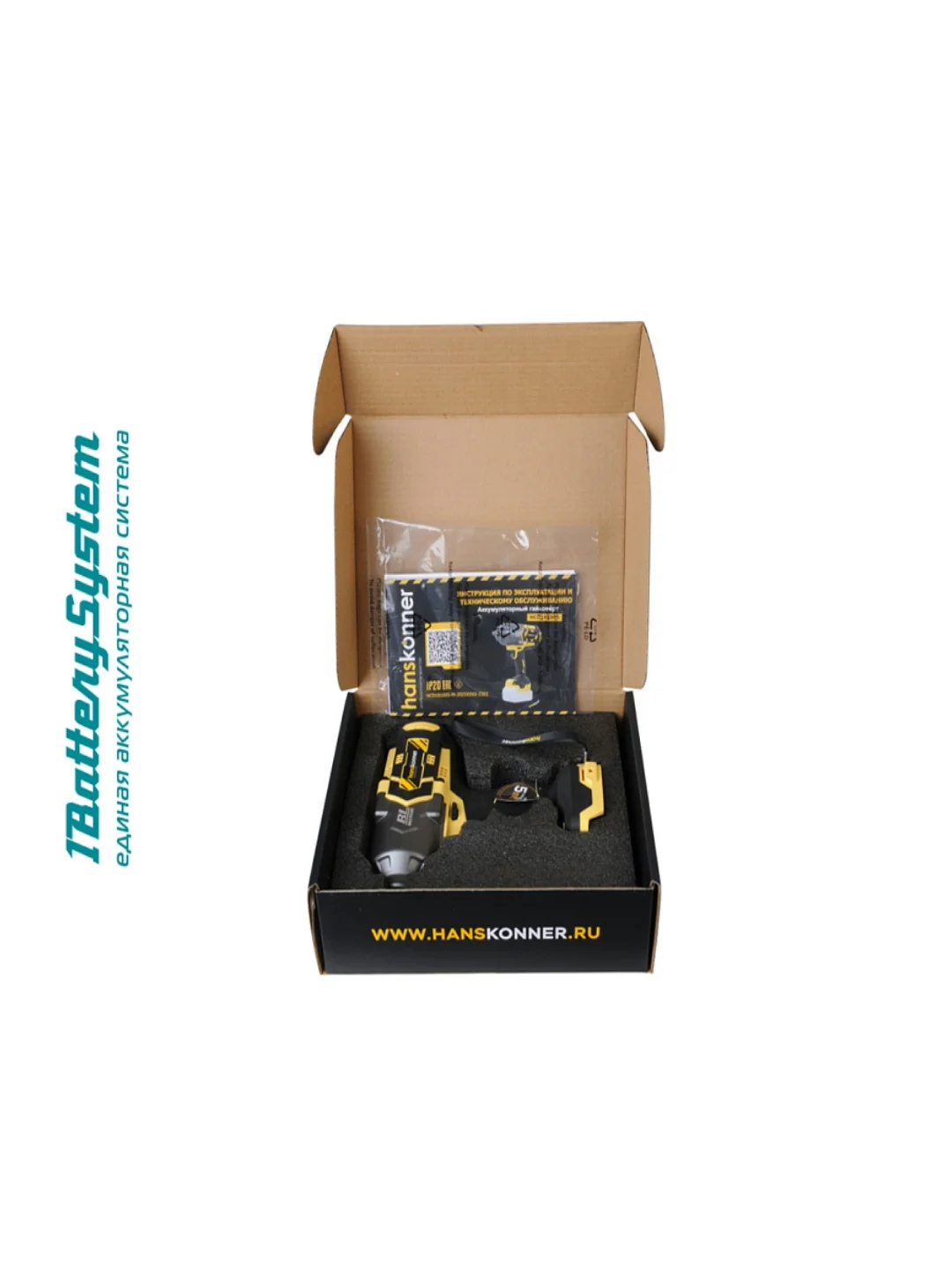 Гайковерт удар. б/щ Hanskonner HCD18100S 18В, 1BatterySystem, 3ск