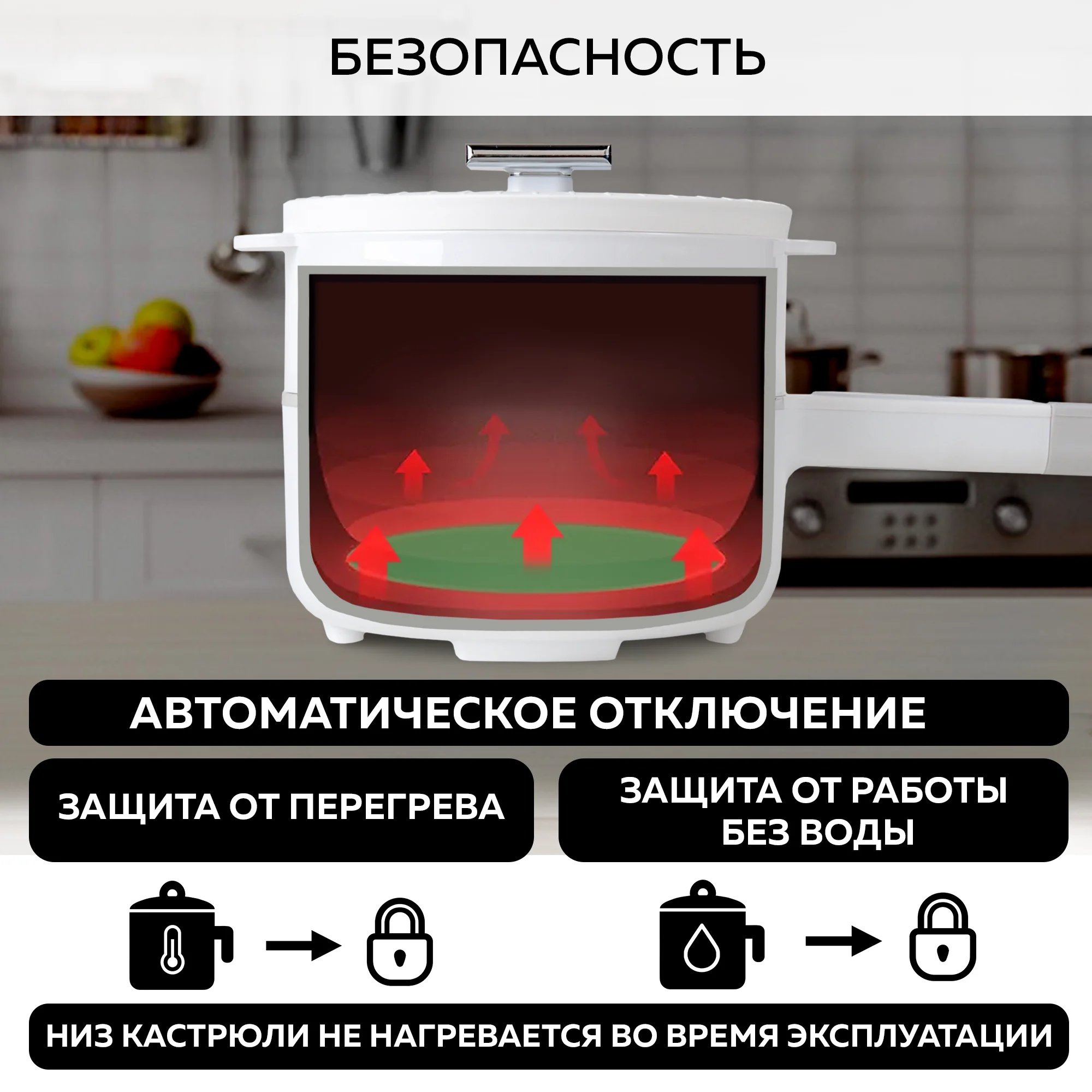 Электрическая кастрюля ковшик GFGRIL GFP-50: миниварка/пароварка/суповарка/яйцеварка