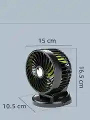 Черный вентилятор автомобильный 12V, 24V, настольный от USB