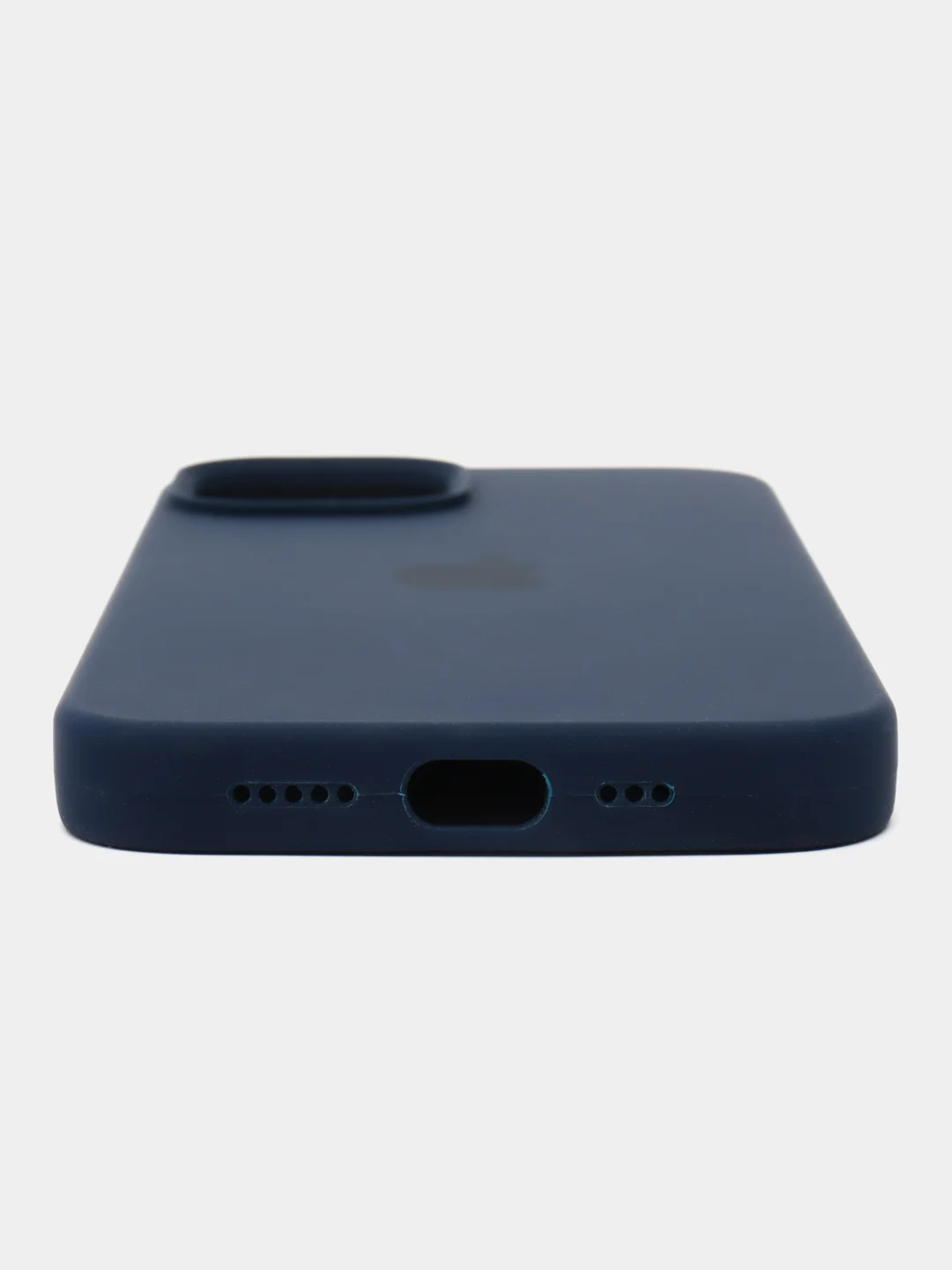 Темно-синий силиконовый чехол MagSafe для iPhone 13 14 15 Pro Max