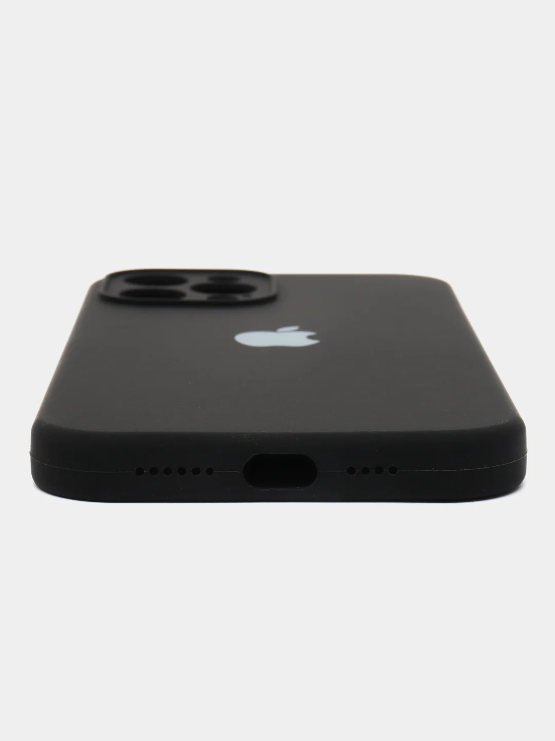Черный силиконовый чехол для iPhone X 11 12 13 14 15 Pro Max