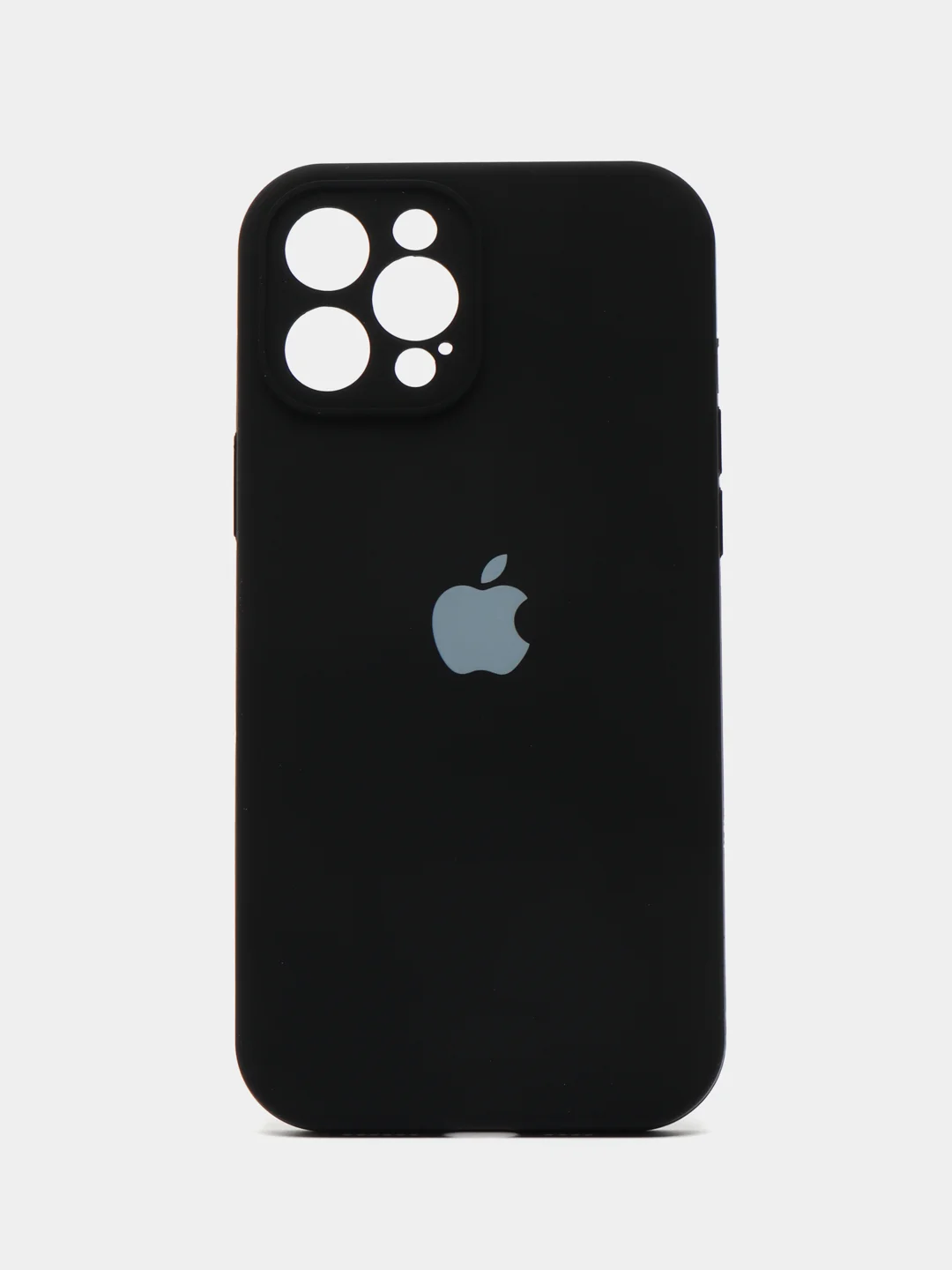 Черный силиконовый чехол для iPhone X 11 12 13 14 15 Pro Max