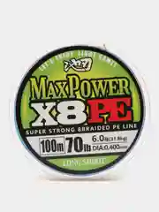 Разноцветный рыболовная леска, шнур плетёный MAX POWER, 8 жил, 100 м, 9 диаметров, 3 цвета
