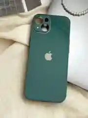 Белый чехол для iPhone 13, со стеклянной панелью и защитой камеры