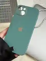 Белый чехол для iPhone 13, со стеклянной панелью и защитой камеры