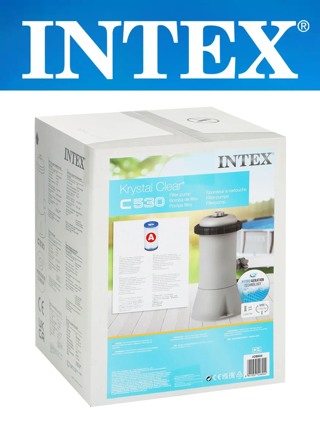 Картриджный фильтр-насос INTEX, картридж для насоса, для бассейнов 366-457см, 28604, 29000