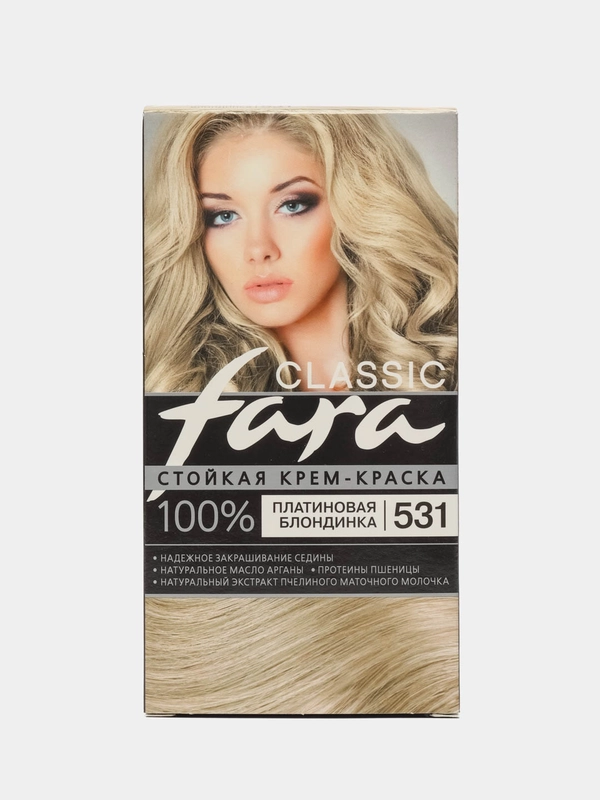 Крем-краска для волос Fara classic 531 Платиновая Блондинка