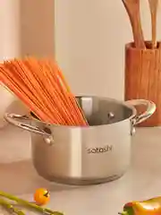 Кастрюля 16х9,5 см. 1,9 л. со стеклянной крышкой, индукция