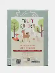Простынь на резинке  Milky Garden "КОТИКИ (мята)", сатин