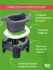 Угольный горшок детский складной дорожный 3в1 для малышей HandyPotty
