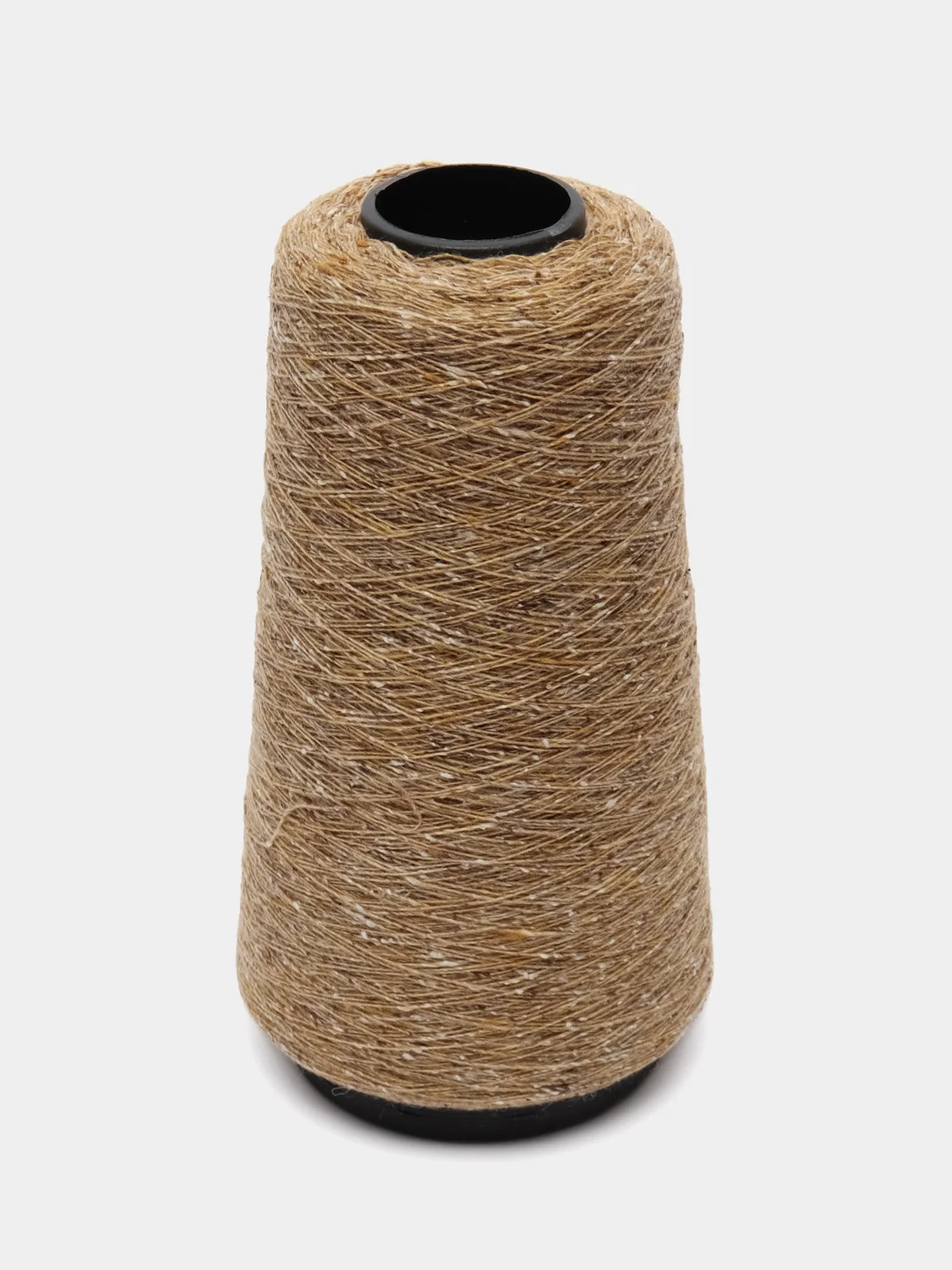 Песочный хаки итальянская пряжа FIL-3 Tweed/ Меринос 45%, 100гр на конусе - 1500м, песочно-коричневый