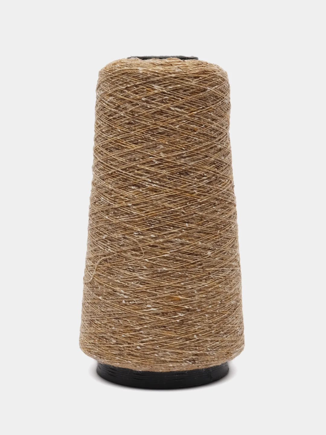 Песочный хаки итальянская пряжа FIL-3 Tweed/ Меринос 45%, 100гр на конусе - 1500м, песочно-коричневый