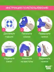 Синий горшок детский складной дорожный 3в1 для малышей HandyPotty