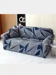 Синий меланж чехол на диван