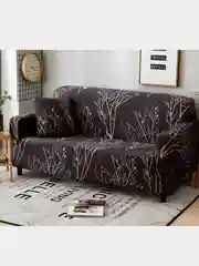 Коричневый чехол на диван