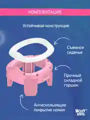 Конфетный горшок детский складной дорожный 2в1 для малышей HandyPotty