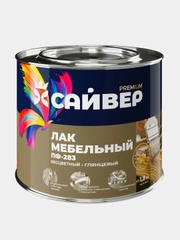 Лак мебельный по дереву ПФ-283, бесцветный, глянцевый, Сайвер, 1,8 кг