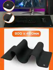 Коврик для мыши Gembird 900х400х3мм, черный, ткань+резина, оверлок, коробка