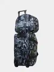 Синий комплект дорожных сумок на колесах К-03+ССД-02б