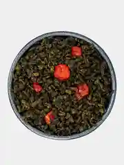 Чай китайский листовой TEAON "Вишневый улун", с ягодами вишни, зеленый, 50 г