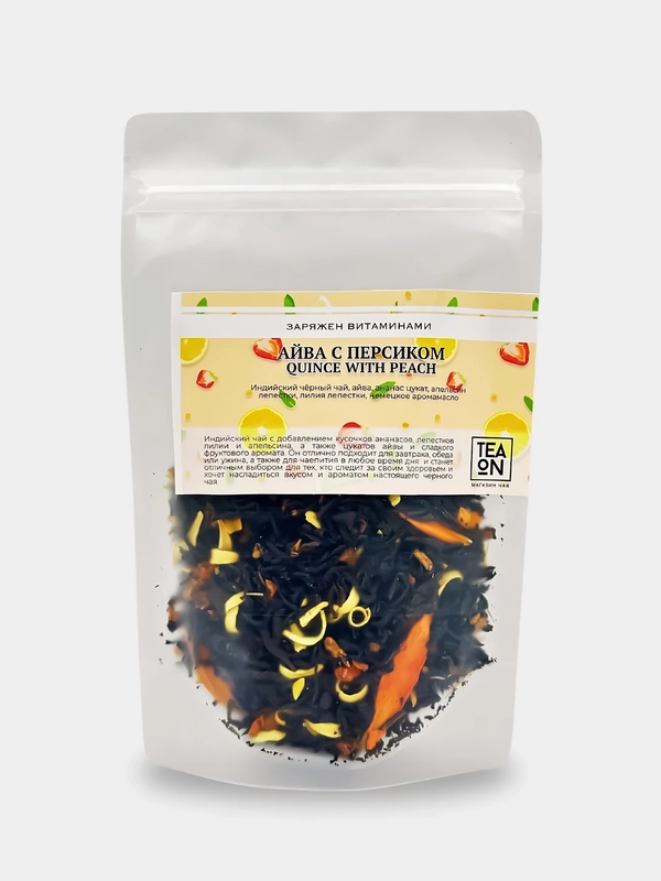 Чай черный листовой TEAON "Айва с персиком", 50 г
