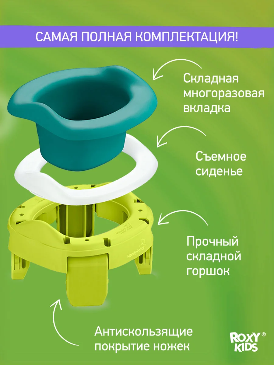 Бирюзовый вкладка для детского дорожного горшка