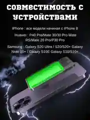 Фиолетовый беспроводной повербанк, внешний аккумулятор, MagSafe зарядка, 5000, 10000 mAh