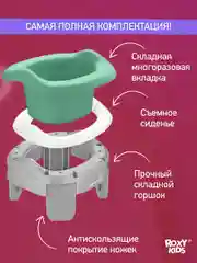 Оливковый вкладка для детского дорожного горшка