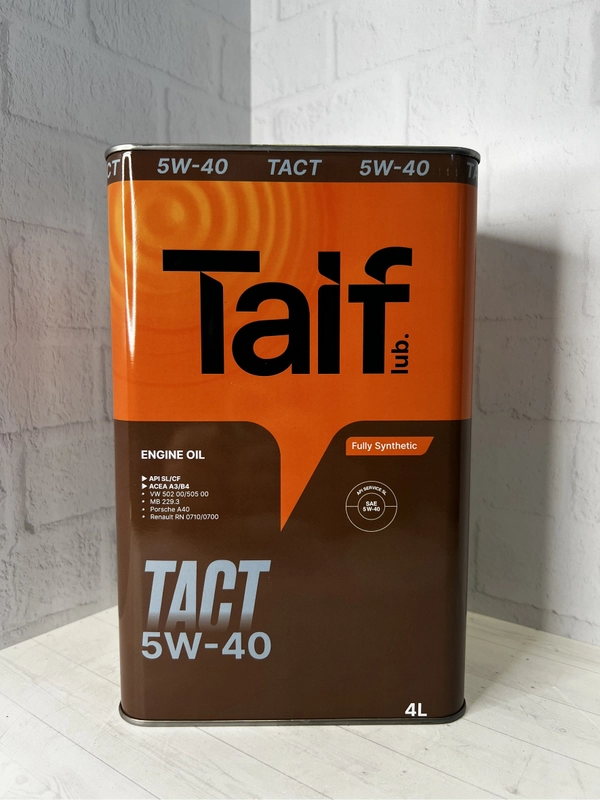 Моторное синтетическое масло TAIF TACT 5W-40, A3/B4, 4л