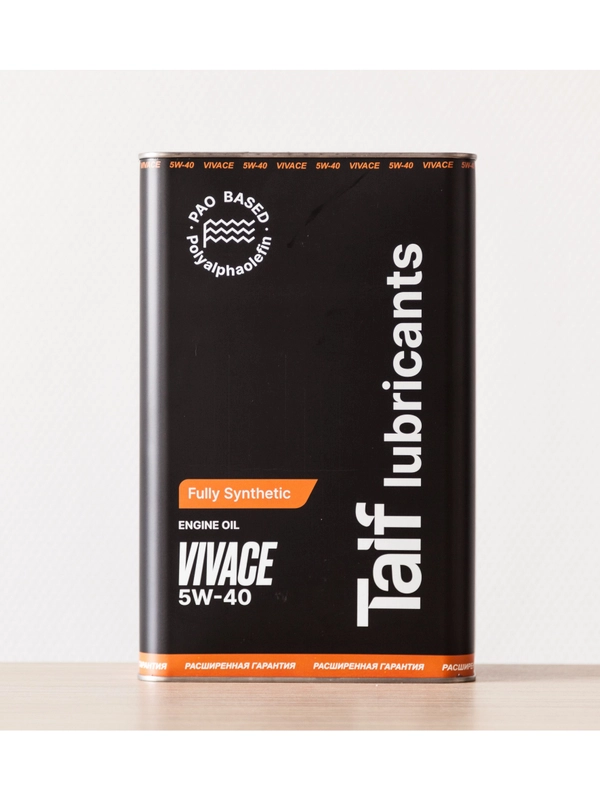 Синтетическое моторное масло Taif Vivace 5W-40 SN/CF 4л