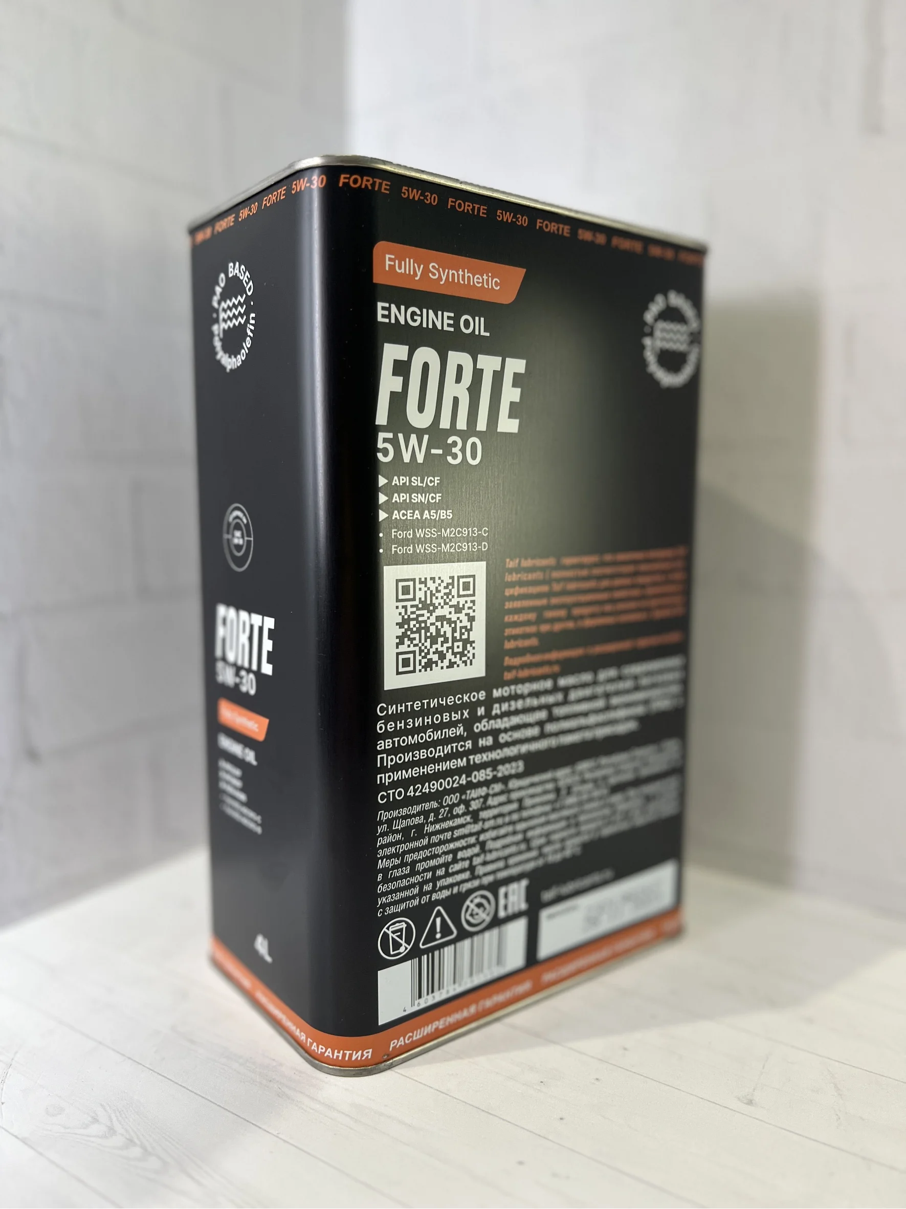Синтетическое моторное масло TAIF FORTE 5w30 ПАО A5/B5 4л
