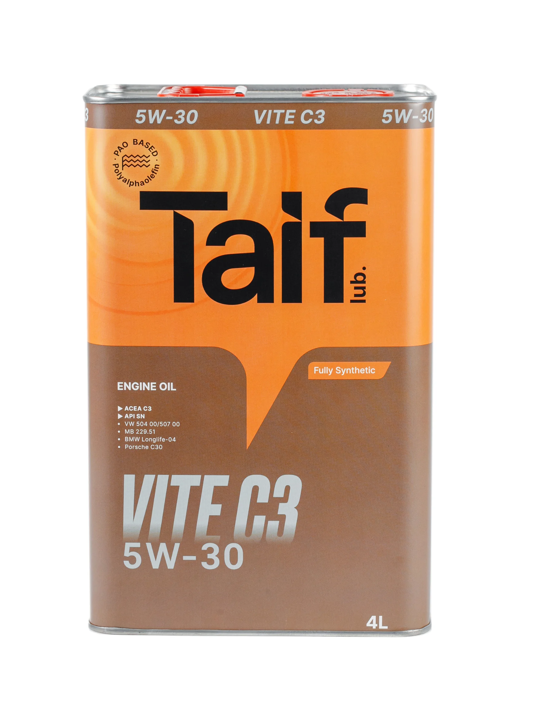 Синтетическое моторное масло TAIF VITE 5W-30 SN, C3 4л