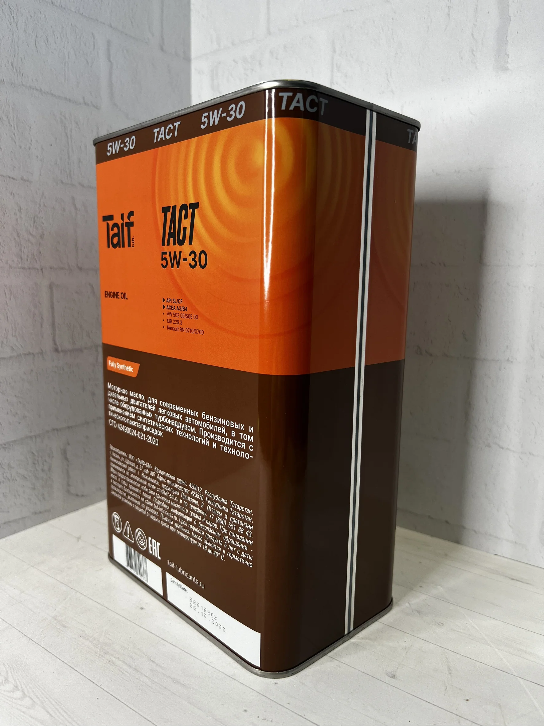 Моторное масло TAIF TACT 5W-30 Синтетическое 4 л