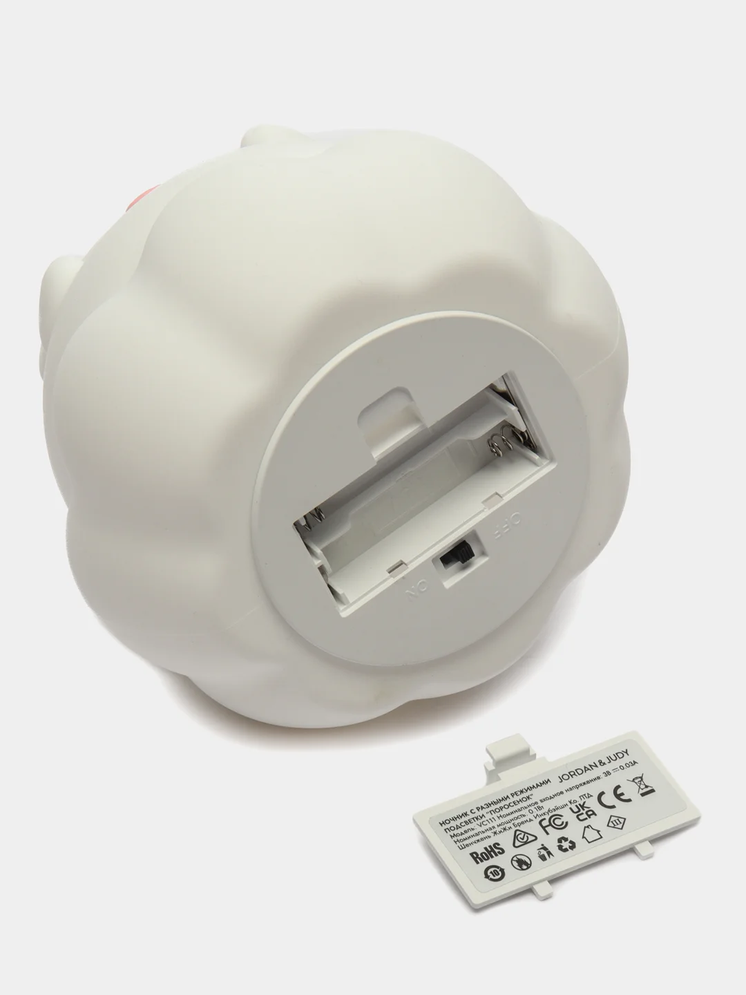 Ночник Jordan Judy "Свинка" Night Light Pig 7 Colors VC111 белый
