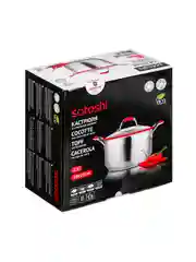 Кастрюля "Венрай" 18х10 см 2,3 л, со стеклянной крышкой, индукция