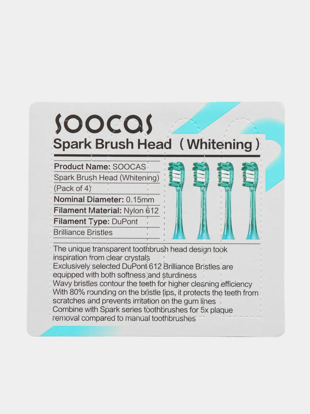 Сменные насадки для зубной щетки SOOCAS Spark MT1 4 шт