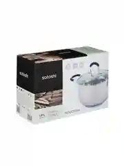 Кастрюля "Альбер"  16х9,5 см, 1,8 л, со стеклянной крышкой, индукция