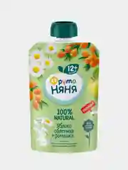 Пюре ФрутоНяня яблоко, облепиха, ромашка, 90 г, 12 штук