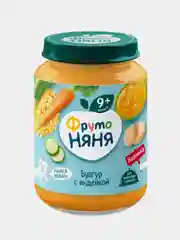 Пюре детское мясное ФрутоНяня "Булгур с индейкой", с 9 месяцев, 6 штук по 190 г