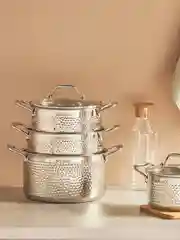 Кастрюля "Арзон" 20х11,5 см. 3,4 л. со стеклянной крышкой, индукция