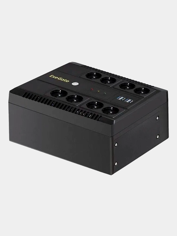 ИБП ExeGate NEO NNB-1000.LED.AVR.8SH.CH <1000VA/650W, LED, AVR, 8*Schuko, 4*USB-порта