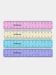 Набор пластиковых линеек ErichKrause Pastel, 15 см, 4 штуки