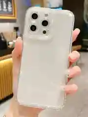 Прозрачный чехол на iPhone 11, 12, 13, 14, 15 / Pro Max, на Айфон, блестящий, силиконовый