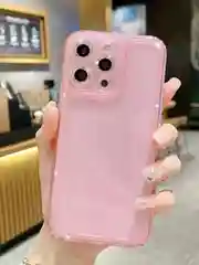 Розовый чехол на iPhone 11, 12, 13, 14, 15 / Pro Max, на Айфон, блестящий, силиконовый