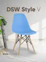 Голубой стул для кухни обеденный DSW Style V разборный фрейм