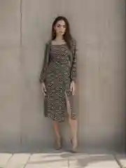 Черный платье женское с открытой спиной на шнуровке SHARMIN
