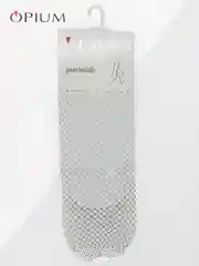 Белый высокие гольфы в мелкую сетку