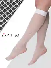 Белый высокие гольфы в мелкую сетку